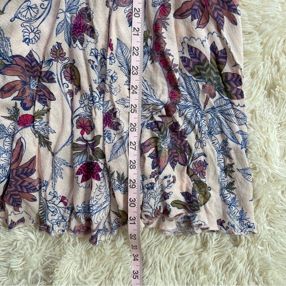 FREE PEOPLE SHE MOVES CHEMISE HIGH NECK LACE SLEEVELESS MINI FLOWER PRINT PINK M - Picture 5 of 10